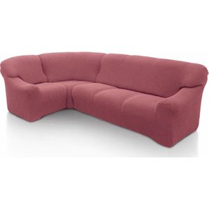 SOFASKINS Super elastische bankhoes voor hoekbank, wasbaar, hoogwaardig, ademend, comfortabel en duurzaam, eenvoudig te installeren, afmetingen (340-540 cm), kleur Fuxie, transparant