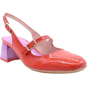 Hispanitas, Mary Jane Slingback Schoenen Rood, Dames, Maat:38 EU