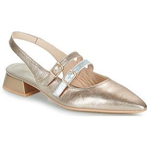 Hispanitas, Schoenen, Dames, Geel, 39 EU, Leer, Gouden Metallic Ballet Flats Vrouwen