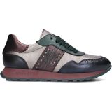 Hispanitas - Dames Sneakers - Groen - Leer - Veelkleurig