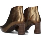 Hispanitas - Menorca - Leren Enkellaarsjes - Goudkleurig - Spitse Neus - Hak 7 cm