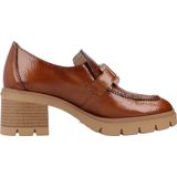 Hispanitas - Track - Leren Mocassins - Bruin - Blokhak 5 cm