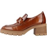Hispanitas - Track - Leren Mocassins - Bruin - Blokhak 5 cm