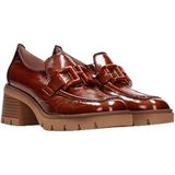 Hispanitas - Track - Leren Mocassins - Bruin - Blokhak 5 cm