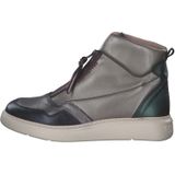 Hispanitas - Enkellaarsjes - Grijs - Leren - Blokzool - Triflow-technologie