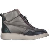 Hispanitas - Enkellaarsjes - Grijs - Leren - Blokzool - Triflow-technologie