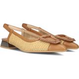 Hispanitas - RHV254046 - Slingbacks - Naturel/Cognac - Raffia/Leer