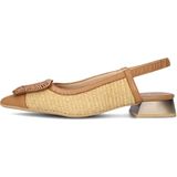 Hispanitas - RHV254046 - Slingbacks - Naturel/Cognac - Raffia/Leer