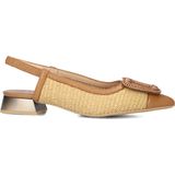 Hispanitas - RHV254046 - Slingbacks - Naturel/Cognac - Raffia/Leer
