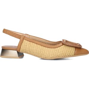 Hispanitas - RHV254046 - Slingbacks - Naturel/Cognac - Raffia/Leer