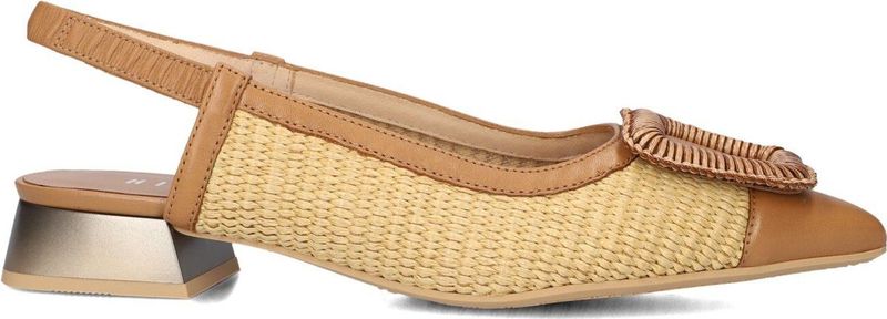 Hispanitas - RHV254046 - Slingbacks - Naturel/Cognac - Raffia/Leer