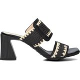 Hispanitas - Hv253946 - Slippers - Zwart - Raffia Leer