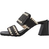 Hispanitas - Hv253946 - Slippers - Zwart - Raffia Leer