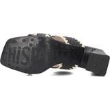 Hispanitas - Hv253946 - Slippers - Zwart - Raffia Leer