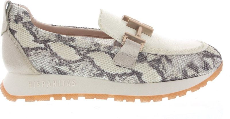 Loafer - Beige - Leer en Mesh - Casual met Metallic Detail