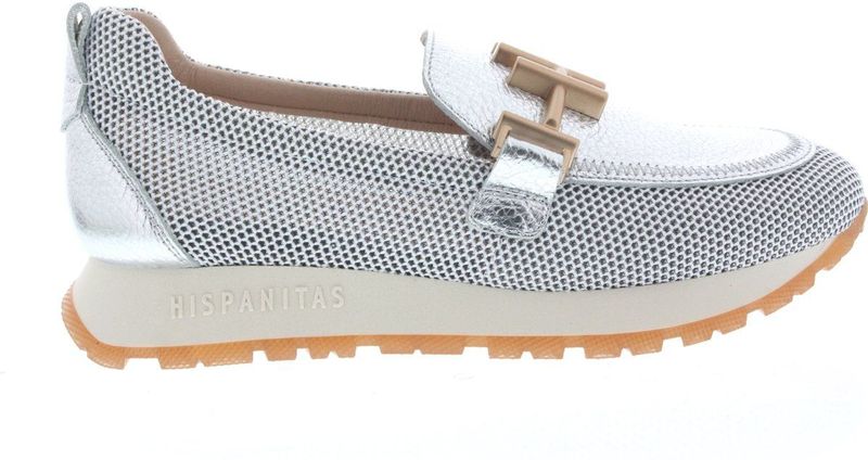 Hispanitas - HV253919 - Leren Mocassins - Zilver - Leer - Casual