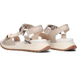 Hispanitas - Beige Leren Platte Sandalen voor Dames