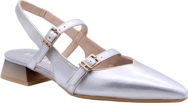 Hispanitas Zilveren Dali Leren Sandalen - Casual - Feest