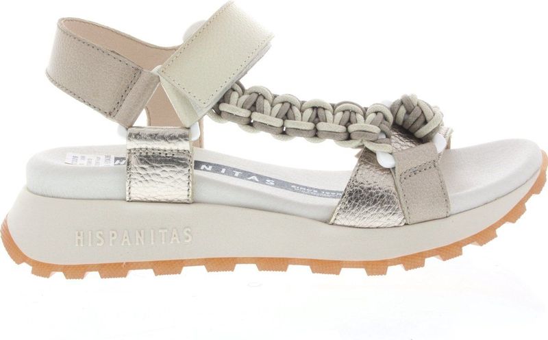 Hispanitas - HV253898 - Sandalen - Beige - Leer - Klittenband - Casual