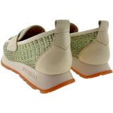 Hispanitas - RHV254043 - Loafers - Lichtgroen/Off-White - Raffia/Leer
