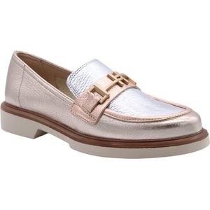 Hispanitas - Abbey Loafers - Grijs - Leer - Slip-on Design - Decoratieve Gesp