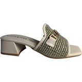 Hispanitas Dames Slippers Raffia Eucalipto Mintgroen