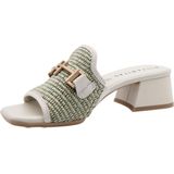 Hispanitas Dames Slippers Raffia Eucalipto Mintgroen