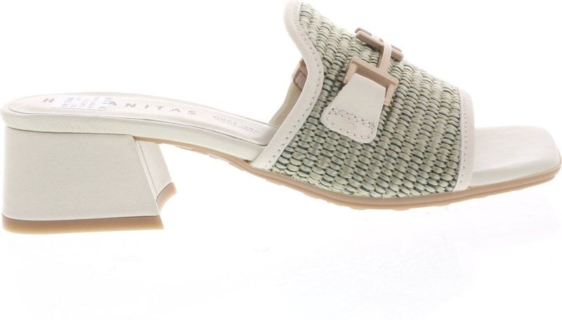 Hispanitas Dames Slippers Raffia Eucalipto Mintgroen