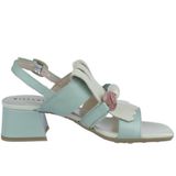 Hispanitas - Dallas - Dames Sandaal - Groen/Crème - Leer - Blokhak 4cm