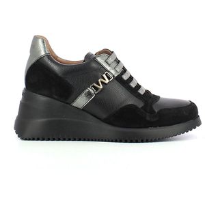 Wonders Eva - dames sneaker - zwart - maat 41 (EU) 8 (UK)