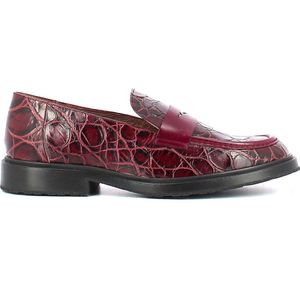 Wonders, Schoenen, Dames, Rood, 38 EU, Leer, Gestructureerde leren mocassin met Maxi Track zool