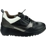 Wonders - Sneakers - Zwart - Leer