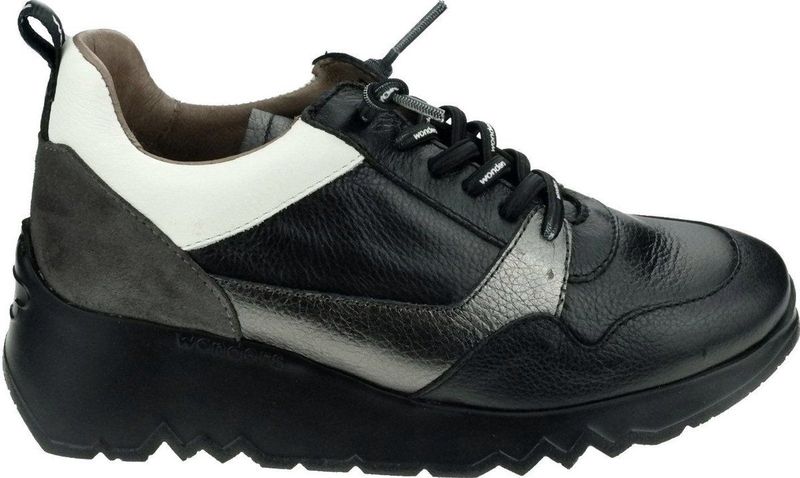Wonders - Sneakers - Zwart - Leer