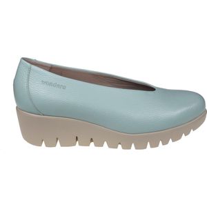 Wonders, Blauwe Leren Loafer Instap Schoen Blauw, Dames, Maat:35 EU