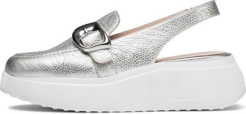 Wonders - A-3624 Zilveren Pumps - Leer - Casual