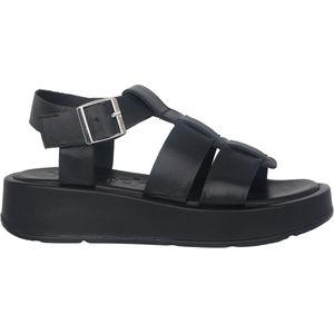 Wonders, Schoenen, Dames, Zwart, 41 EU, Leer, Zwarte damessandaal - zomermodel