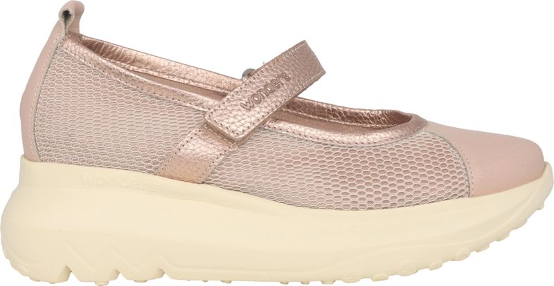 Wonders - Isaura - Dames Sneaker - Grijs - MemoryGel Binnenzool - Klittenbandsluiting