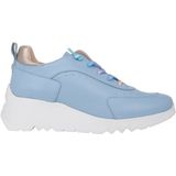 Wonders - Mint - Sneakers - Blauw - Leer