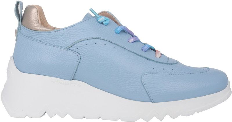 Wonders - Mint - Sneakers - Blauw - Leer