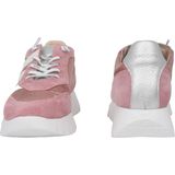 Wonders Oslo - Dames Sneaker - Roze - Suède en Nylon - Geprint Logodetail
