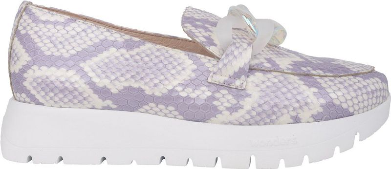 Wonders - Rose - Instapper - Roze - Leren - Urban-stijl met Kettingdetail