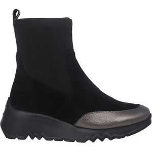 Wonders - Singapur - Dames Laars - Zwart - Leer en Suède