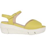 Wonders D-8272 - Dames Sandaal - Zwart - Leren Sleehak