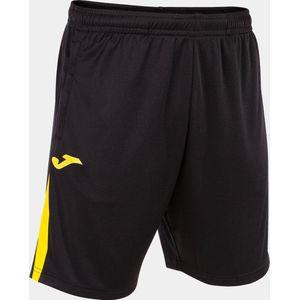 Joma - Championship VII - Voetbalshorts - Zwart/Geel - Ademend