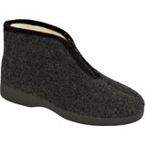 Pantoffel Wol Gevoerd Met Rits art. 224-L - Zwart 6 - 43