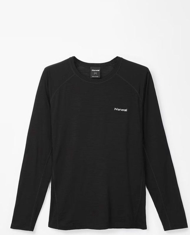 Merino Wool - Long Sleeve T-Shirt - Zwart - 100% Merinowol