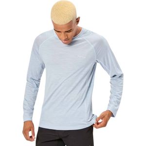 Nnormal - Merino T-shirt - Blauw - Lange Mouwen