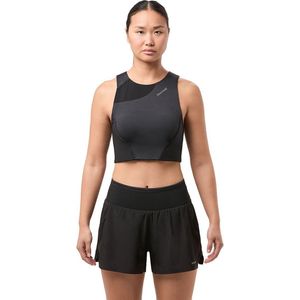 Trail Cropped Top - Zwart - Gerecycled Polyester - 3 Zakken