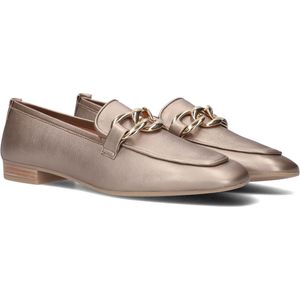 Unisa - Buyo - Schoenen - Geel - Leer - Metallic Loafer met Gouden Accent