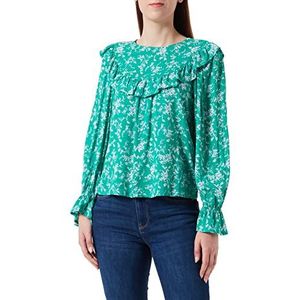 Springfield blouse met ruches op de borst dameshemd, Fles.